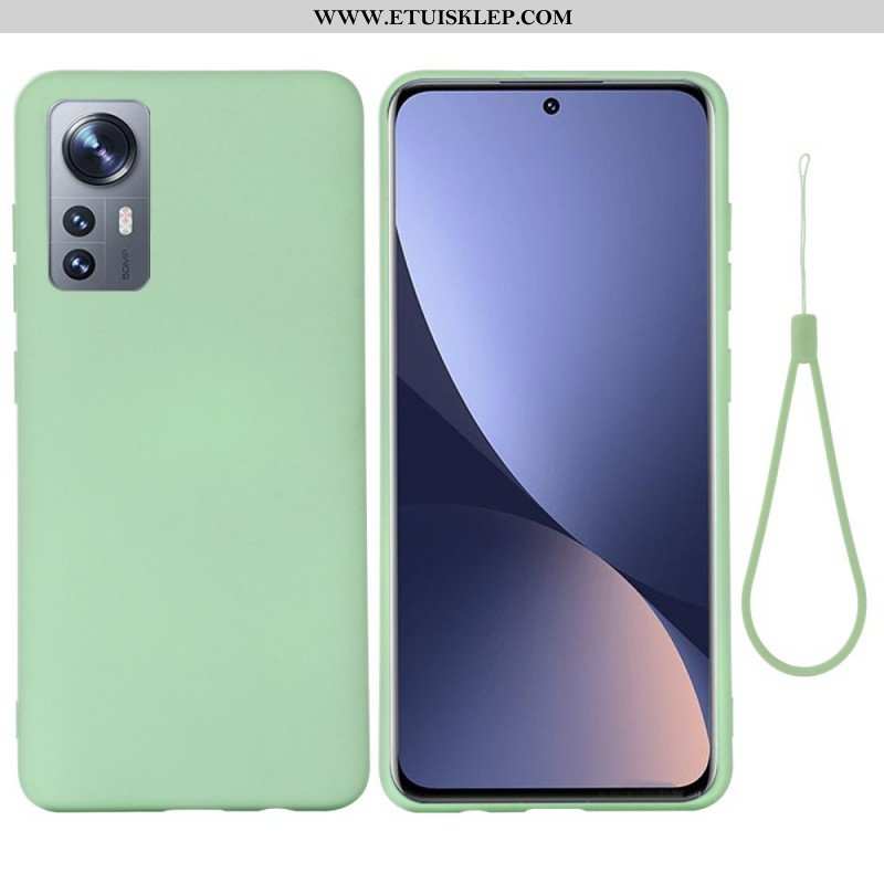 Etui do Xiaomi 12 / 12X Płynny Silikon Ze Smyczą